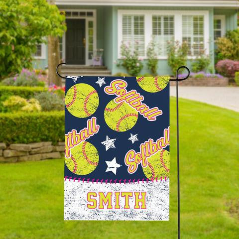 Softball Flag - Personalized Yard Flag