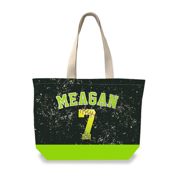Color Block - Personalized Softball Tote