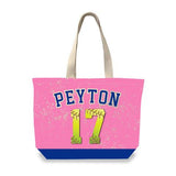 Color Block - Personalized Softball Tote